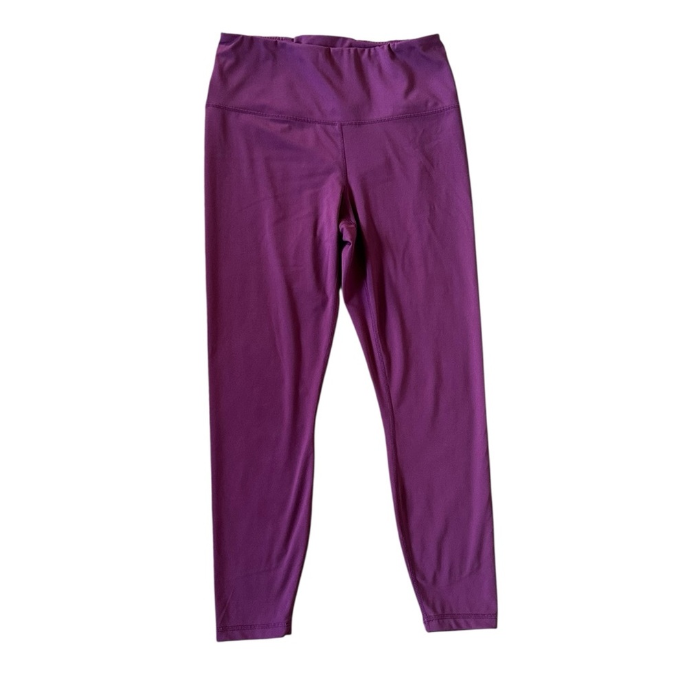 90° DEGREE by Reflex plum crop high waist workout exercise yoga leggings Large